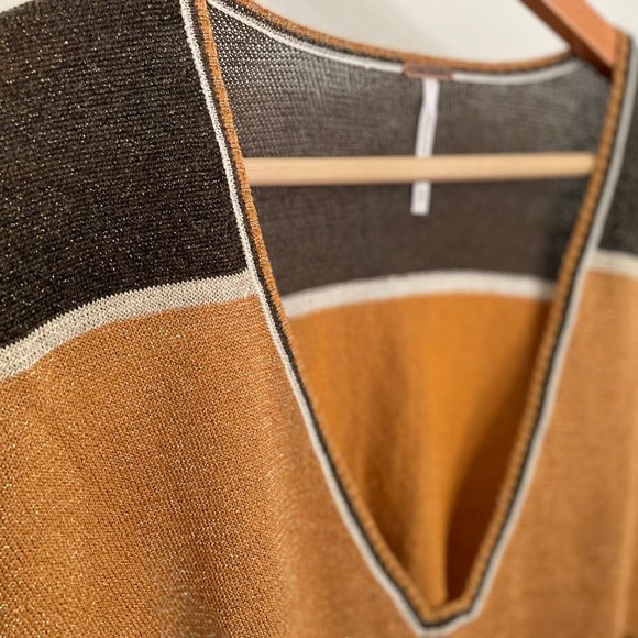 Free People Deep V Sparkle Sweater - Picture 2 of 3